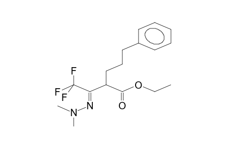 ETHYL 3-(N,N-DIMETHYLHYDRAZONO)-4,4,4-TRIFLUORO-2-(3-PHENYLPROPYL)BUTANOATE