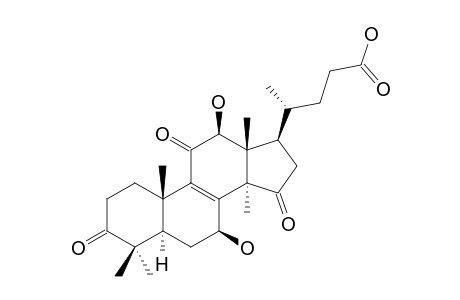 LUCIDENIC-ACID-B;7-BETA,12-BETA-DIHYDROXY-4,4,14-ALPHA-TRIMETHYL-3,11,15-TRIOXO-5-ALPHA-CHOL-8-EN-24-OIC-ACID