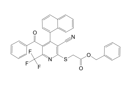 (5-benzoyl-3-cyano-4-naphthalen-1-yl-6-trifluoromethyl-pyridin-2-ylsulfanyl)-acetic acid benzyl ester