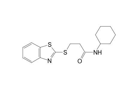 3-(1,3-benzothiazol-2-ylsulfanyl)-N-cyclohexylpropanamide