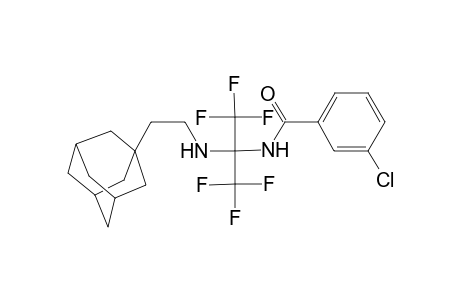 N-[1-(2-Adamantan-1-yl-ethylamino)-2,2,2-trifluoro-1-trifluoromethyl-ethyl]-3-chloro-benzamide