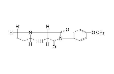 N-(p-methoxyphenyl)-2-(1-pyrrolidinyl)succimimide