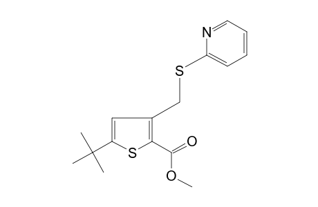 5-tert-butyl-3-{[(2-pyridyl)thio]methyl}-2-thiophenecarboxylic acid, methyl ester