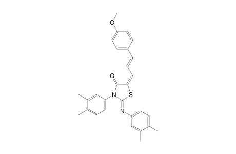 3-(3,4-Dimethylphenyl)-2-[(3,4-dimethylphenyl)imino]-5-[3-(4-methoxyphenyl)-2-propenylidene]-1,3-thiazolidin-4-one