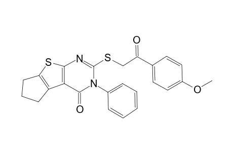 4H-cyclopenta[4,5]thieno[2,3-d]pyrimidin-4-one, 3,5,6,7-tetrahydro-2-[[2-(4-methoxyphenyl)-2-oxoethyl]thio]-3-phenyl-