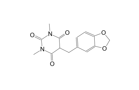 2,4,6(1H,3H,5H)-pyrimidinetrione, 5-(1,3-benzodioxol-5-ylmethyl)-1,3-dimethyl-