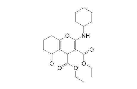 Diethyl 2-(cyclohexylamino)-5-oxo-5,6,7,8-tetrahydro-4H-chromene-3,4-dicarboxylate