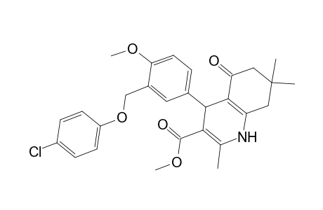 Methyl 4-{3-[(4-chlorophenoxy)methyl]-4-methoxyphenyl}-2,7,7-trimethyl-5-oxo-1,4,5,6,7,8-hexahydro-3-quinolinecarboxylate