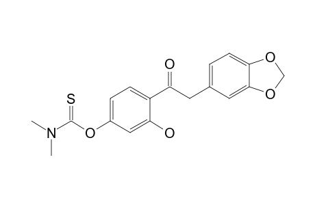 O{4'-[3'',4''-(Methylenedioxy)benzylcarbonyl]-3'-hydroxyphenyl}-dimethyl-thiocarbamate