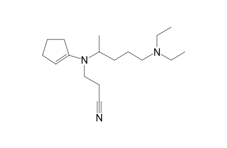 3-[N-[2-[5-Diethylamino]pentyl]-1-cyclopentenylamino]propionitrile