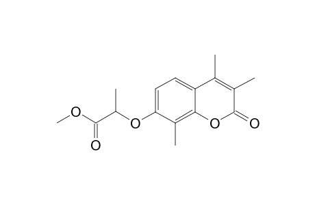 methyl 2-[(3,4,8-trimethyl-2-oxo-2H-chromen-7-yl)oxy]propanoate