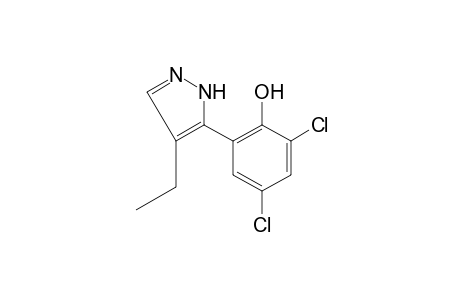 2,4-dichloro-6-(4-ethylpyrazol-5-yl)phenol