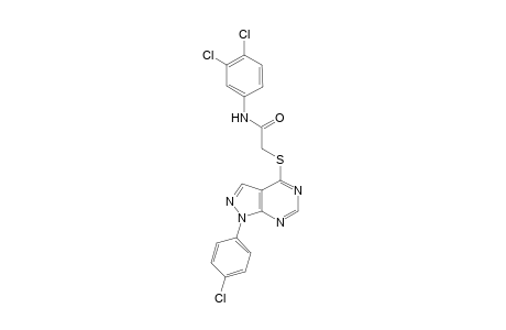 2-{[1-(4-chlorophenyl)-1H-pyrazolo[3,4-d]pyrimidin-4-yl]sulfanyl}-N-(3,4-dichlorophenyl)acetamide