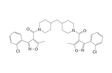 4,4'-Methylenebis{1-{3-(o-chlorophenyl)-5-methyl-4-isoxazolyl]carbonyl}piperidine}