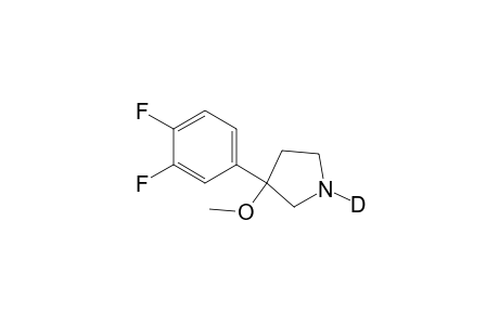 3-(3,4-difluorophenyl)-(1-d)-3-methoxypyrrolidine