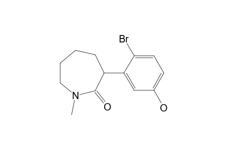 3-(2-bromo-5-hydroxyphenyl)hexahydro-1-methyl-2H-azepin-2-one