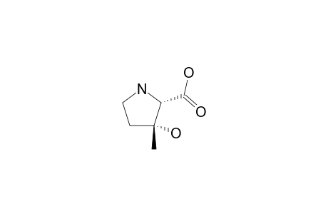 (3R)-3-HYDROXY-3-METHYL-L-PROLINE;(2S,3R)-3-HYDROXY-3-METHYL-PYRROLIDINE-2-CARBOXYLIC-ACID