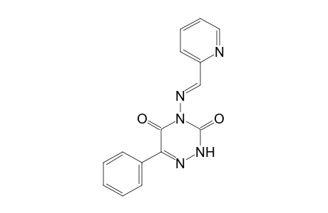 6-phenyl-4-{[(2-pyridyl)methylene]amino}-as-triazine-3,5(2H,4H)-dione