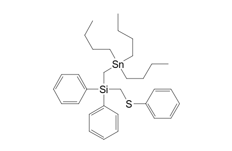 (Diphenyl)-[(phenylthio)methyl]-[(tributylstannyl)methyl]silane