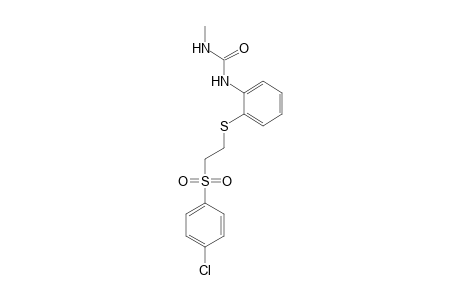 1-{o-{{2-[(p-chlorophenyl)sulfonyl]ethyl}thio}phenyl}-3-methylurea