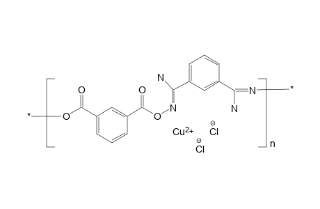 Poly(o-isophthaloylisophthalamide oxime), chelated with cucl2