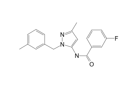 Benzamide, 3-fluoro-N-[3-methyl-1-[(3-methylphenyl)methyl]-1H-pyrazol-5-yl]-