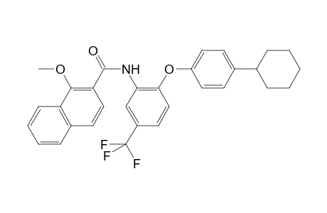 N-[2-(4-cyclohexylphenoxy)-5-(trifluoromethyl)phenyl]-1-methoxy-2-naphthalenecarboxamide