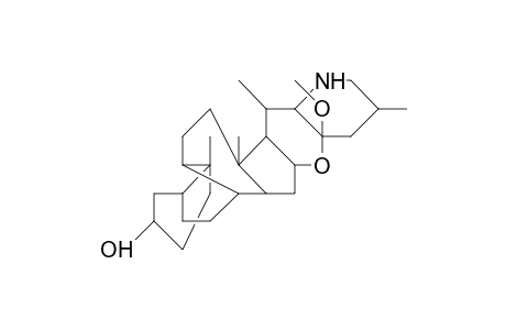 Aculeamine(22,26-epimino-23.beta.-methoxy-16.alpha.,23-epoxy-5.alpha.,22.alpha.-H,25.beta.-H-cholestane-3.beta.-ol)