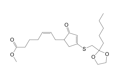 5-Heptenoic acid, 7-[2-oxo-4-[[(2-pentyl-1,3-dioxolan-2-yl)methyl]thio]-3-cyclopenten-1-yl]-, methyl ester, (Z)-