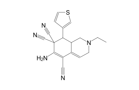 (8R,8aR)-6-amino-2-ethyl-8-(3-thienyl)-2,3,8,8a-tetrahydro-5,7,7(1H)-isoquinolinetricarbonitrile