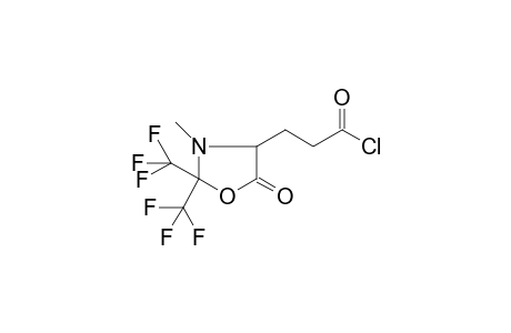 3-[5-keto-3-methyl-2,2-bis(trifluoromethyl)oxazolidin-4-yl]propionyl chloride