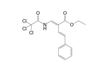 (E,2E)-4-phenyl-2-[[(2,2,2-trichloro-1-oxoethyl)amino]methylidene]-3-butenoic acid ethyl ester