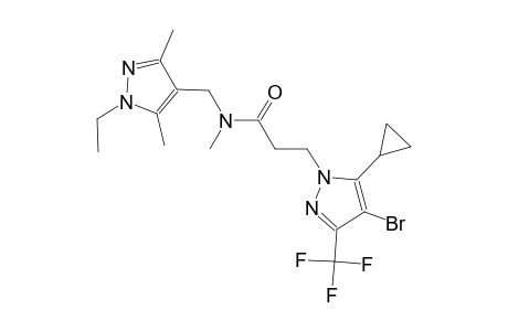 3-[4-bromo-5-cyclopropyl-3-(trifluoromethyl)-1H-pyrazol-1-yl]-N-[(1-ethyl-3,5-dimethyl-1H-pyrazol-4-yl)methyl]-N-methylpropanamide