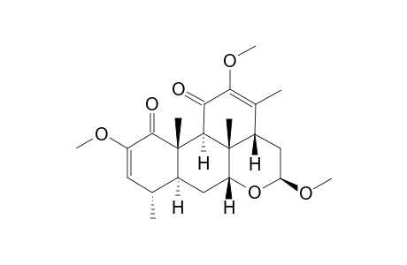 Phenanthro[10,1-bc]pyran, picrasa-2,12-diene-1,11-dione deriv.