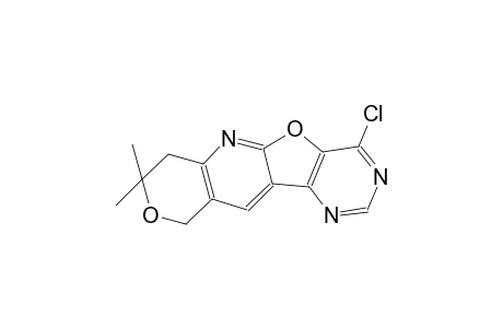 8H-pyrano[3'',4'':5',6']pyrido[3',2':4,5]furo[3,2-d]pyrimidine, 4-chloro-7,10-dihydro-8,8-dimethyl-