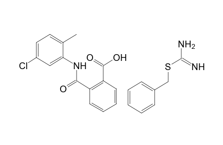 5'-Chloro-2'-methylphthalanilic acid, compound with 2-benzyl-thiopseudourea (1:1)