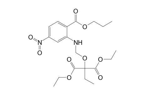 n-Propyl 2-[N-(diethoxycarbonyl)(n-propyloxy)methyl]amino-4-nitrobenzoate