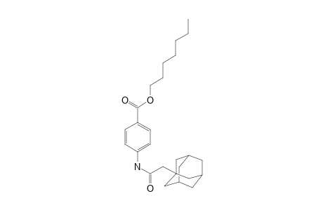 Benzoic acid, 4-[(2-tricyclo[3.3.1.1(3,7)]dec-1-ylacetyl)amino]-, heptyl ester