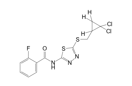 N-{5-{[(2,2-dichlorocyclopropyl)methyl]thio}-1,3,4-thiadiazol-2-yl}-o-fluorobenzamide