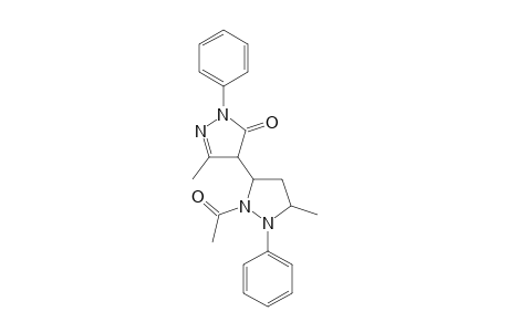 1-PHENYL-3-METHYL-4-(1-ACETYL-2-PHENYL-3-METHYL-5-PYRAZOLIDINYL)-PYRAZOL-5-ONE