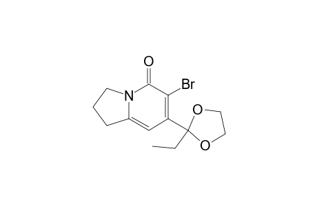 2-(6-Bromo-5-oxo-1,2,3,5-tetrahydroindolizin-7-yl)-2-ethyl-1,3-dioxolane