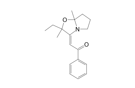 (Z)-2-(2-Ethyl-2,7a-dimethyltetrahydropyrrolo[2,1-b]oxazol-3(2H)-ylidene)-1-phenylethan-1-one