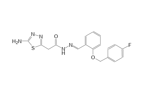 2-(5-amino-1,3,4-thiadiazol-2-yl)-N'-((E)-{2-[(4-fluorobenzyl)oxy]phenyl}methylidene)acetohydrazide