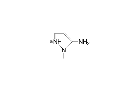 5-Amino-1-methyl-2-pyrazolium cation