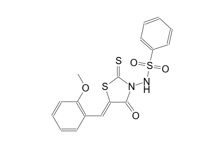 N-[(5Z)-5-(2-methoxybenzylidene)-4-oxo-2-thioxo-1,3-thiazolidin-3-yl]benzenesulfonamide