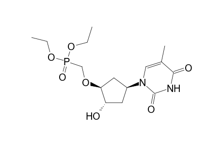 1-[(1'-BETA,3'-ALPHA,4'-BETA)-4'-(DIETHYLPHOSPHONO)-METHOXY-3'-HYDROXYCYCLOPENTYL]-THYMINE