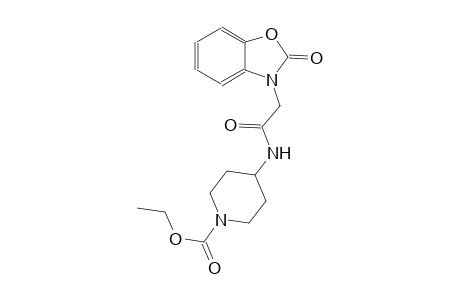 1-piperidinecarboxylic acid, 4-[[(2-oxo-3(2H)-benzoxazolyl)acetyl]amino]-, ethyl ester