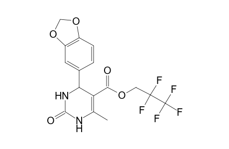 2,2,3,3,3-Pentafluoropropyl 4-(1,3-benzodioxol-5-yl)-6-methyl-2-oxo-1,2,3,4-tetrahydro-5-pyrimidinecarboxylate