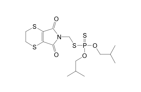 5,6-dihydro-N-(mercaptomethyl)-p-dithiin-2,3-dicarboximide, S-ester with O,O-diisobutyl phosphorodithioate