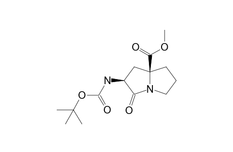 (2S,8S)-2-(tert-butoxycarbonylamino)-3-keto-pyrrolizidine-8-carboxylic acid methyl ester